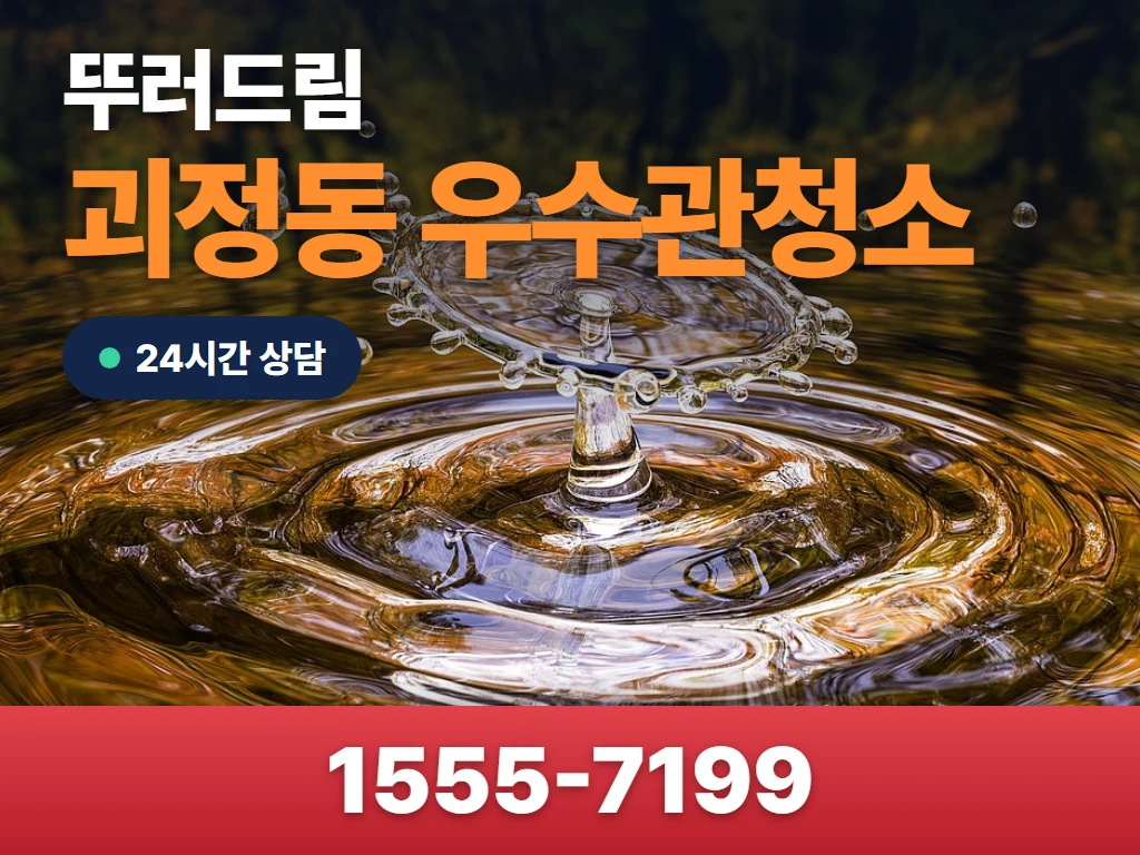 괴정동 우수관청소 현장