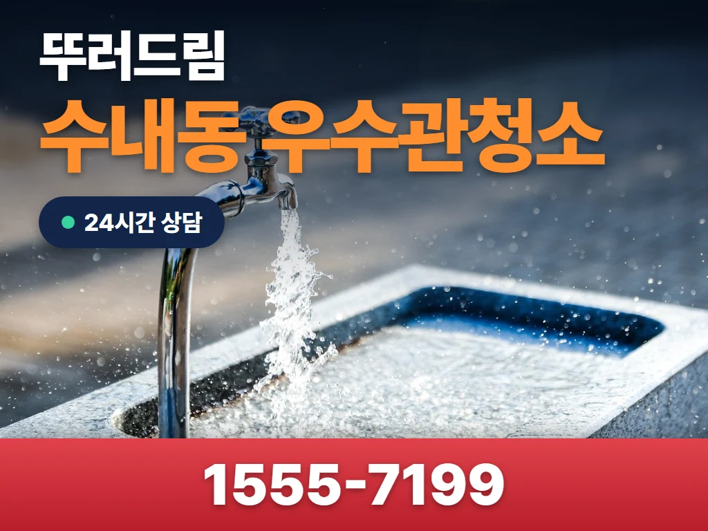 수내동 우수관청소 현장